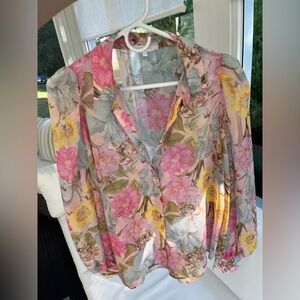 Floral Sheer Blouse